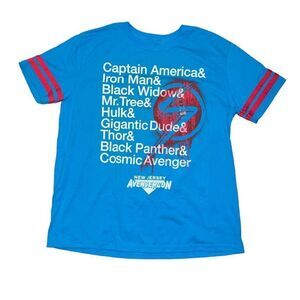 Men's Avenger-con T-shirt  the avengers Short Sleeve  blue classic 2xl New